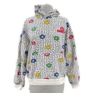 Madhappy x Vilebrequin Mosaic Moorea Hoodie White Tile Flower Pullover Size S